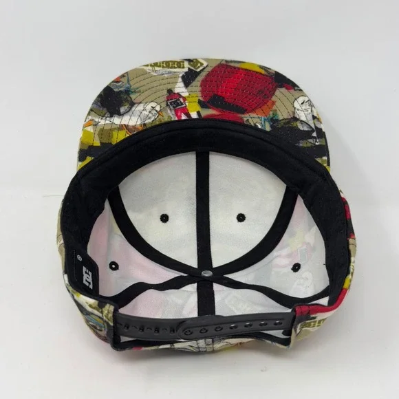 DC Shoes Graphic Print Baseball Cap Snapback Hip Hop Skate Style Multi Color - Picture 6 of 8
